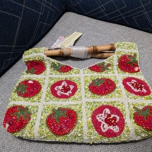 Handcrafted Beaded Tomato 🍅 Bag NWT TJMAXX Marshalls